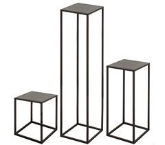 Max Home - Set de 3 mesas auxiliares cuadradas