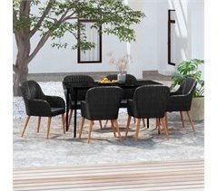 Juego de comedor de jardín con cojines