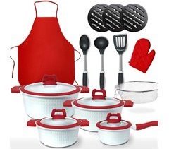 Batería Cocina Set 22 Piezas Vitro Inducción Aluminio Gridinlux