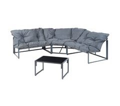 Conjunto de muebles de jardín Karg mesa y sofá modular [casa.pro]