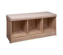 Banco de madera 3 compartimentos conglomerado 105x34