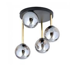 Plafón de techo Telpa (4 luces) Cristal - Metal Moderno