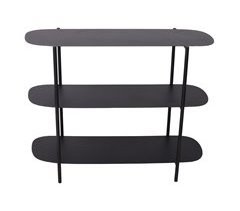 Mesa consola Enebakk con 2 estantes acero