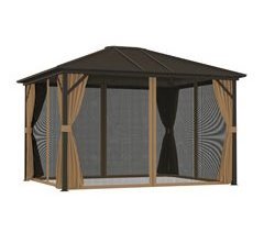 Cenador para Jardín Poliéster, Aluminio Outsunny