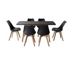 Mesa extensible HELGA y 6 sillas NORA