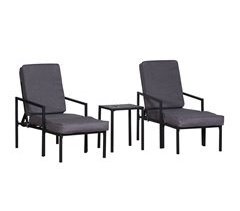 Conjunto de Muebles de Jardín Metal, Poliéster Outsunny