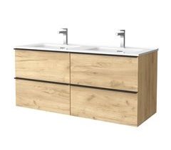 Mueble de baño Nabua con tirador de pestaña | Lavabo de porcelana 120