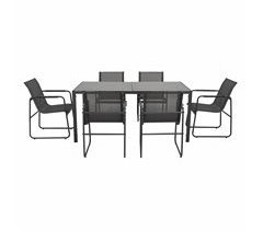Set de jardín con mesa y 6 sillas ARDEN color gris