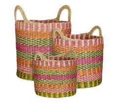 Cesta BELEN seagrass multicolor marca CONFORAMA