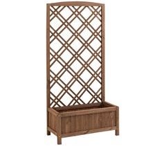 Jardinera con Enrejado Madera de Abeto Outsunny