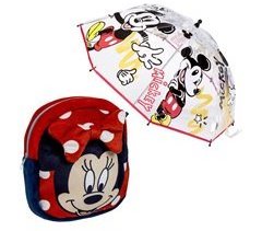 Set de Mochila GUARDERÍA Minnie + Paraguas Burbuja de Mickey Mouse