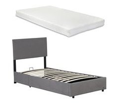 Cama tapizada Juva con colchón