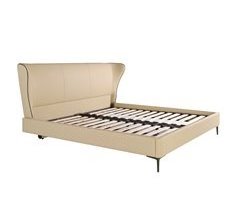 Cama de matrimonio tapizada en polipiel
