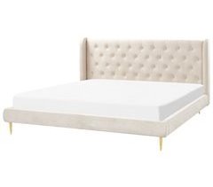 Beliani Cama con somier Terciopelo FORBACH