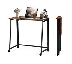 MEUBLES COSY Mesa Plegable Multifuncional Con Ruedas Moderna