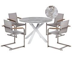 Beliani Conjunto de comedor MALETTO/COSOLETO