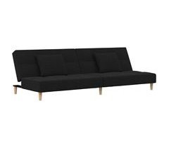 Sofá cama de 2 plazas con dos almohadas tela