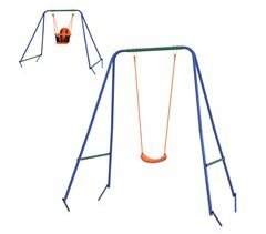 Columpio Infantil Metal, PE Outsunny