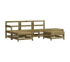 Juego de muebles de jardín 6 piezas madera maciza abeto Douglas