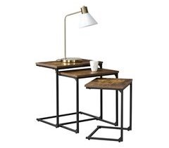 Mesa de Centro Tjörn set de 3 mesas aglomerado y acero