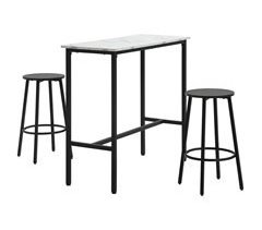 Conjunto de Bar MDF, Melamina de Madera, Acero HOMCOM
