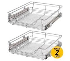 VidaXL Pack de 2 bandejas de alambre extraíbles