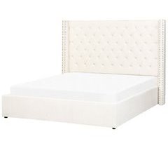 Beliani Cama con almacenaje Terciopelo LUBBON 190x217
