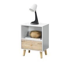 Mesa de Noche Sundsvall con cajón aglomerado/madera 40