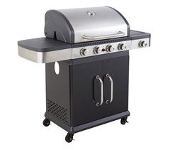 Barbacoa de gas FIDGI 4 con termómetro - 4 quemadores + hornillo