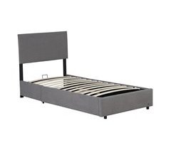 Cama tapizada Juva con somier abatible