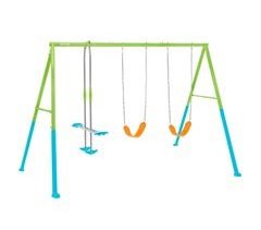 Columpio jardín infantil doble con balancín INTEX