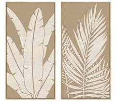 Canvas DELIA hojas textura 2 piezas 30x60 cm