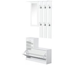 Conjunto Muebles de Entrada Tablero de partículas HOMCOM 90