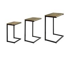 Juego de 3 Mesas Auxiliares para Salón FBT102-F SoBuy
