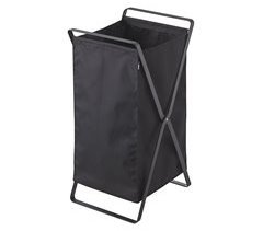 Cesto de ropa plegable negro Tower - L30 cm