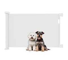 Barrera para Perros Plástico, Aluminio PawHut