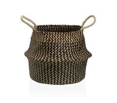 Cesta fibra vegetal SHEPARD 28x26x28cm color negro