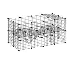 Valla Metálica para Mascotas Steel wire sheet, ABS plastic PawHut