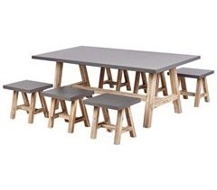 Beliani Conjunto de comedor TONNARE