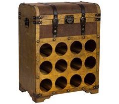 Baul botellero de madera