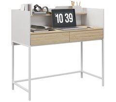 Escritorio MDF, Acero HOMCOM, oficina - escritorios