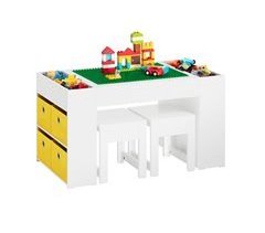 Juego de Mesa Infantil y 2 Sillas Mesa con 8 Cestas SoBuy KMB75-W