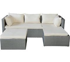 Muebles de jardín bajos en resina tejida