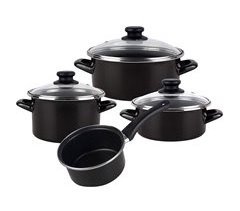 Magefesa Kenia Negra - Batería De Cocina 7 Piezas