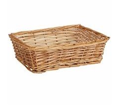 Cesto rectangular de mimbre