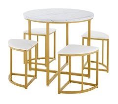 Conjunto de mesas y sillas de comedor 80x80