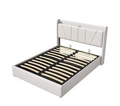 Cama con almacenamiento, USB, Type C y somier de lamas