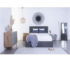 Cama abatible MOONLIGHT II color gris oscuro 140x190cm