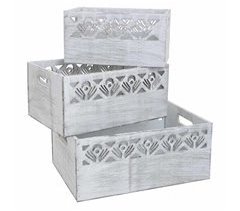 Cestos set 3 pzas de madera