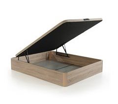 Canape Abatible Descansin | Patas en Madera de Haya Maciza | Reforzado | Gran Almacenaje